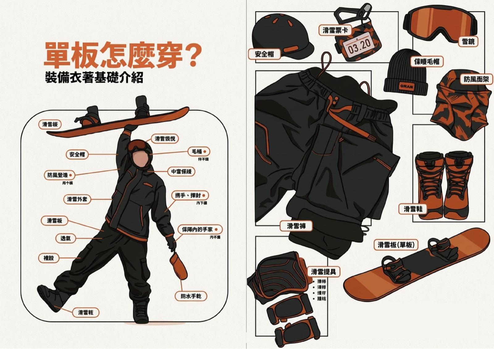 單板裝備示意圖